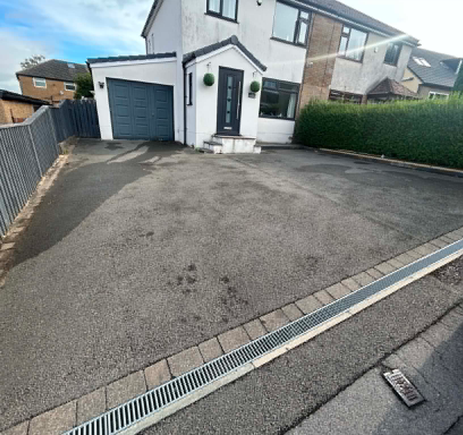 Driveway before cleaning