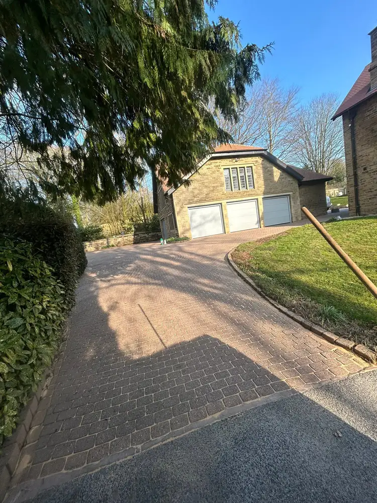 Block paving pressure washing result